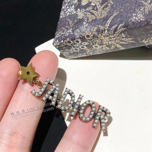 Dior飾品 迪奧經典熱銷款JAdior字母鑽珍珠耳釘  zgd1297